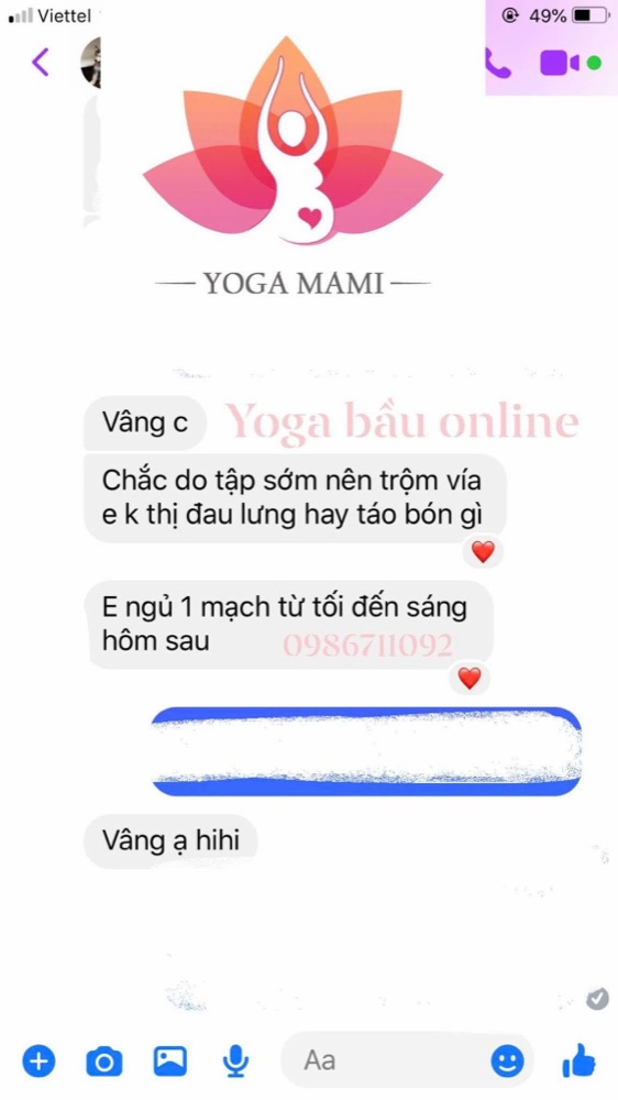 Tin nhắn: hết đau lưng, ngủ một mạch