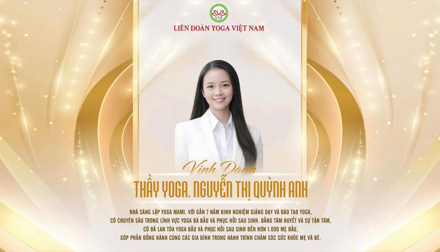Liên đoàn Yoga Việt Nam vinh danh Nguyễn Thị Quỳnh Anh